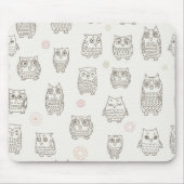 Muster mit Eulen Mousepad (Vorne)