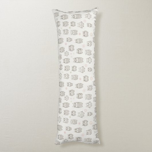 Muster mit Eulen Seitenschläferkissen (Rückseite (Vertikal))