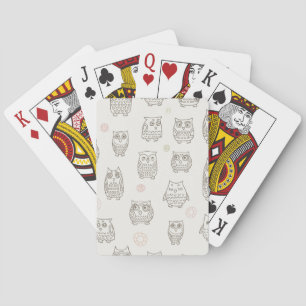 Muster mit Eulen Spielkarten
