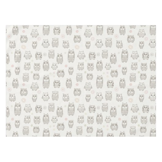 Muster mit Eulen Tischdecke (Vorderseite (Horizontal))