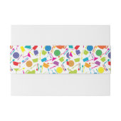 Muster mit farbigem Küchen-Material Einladungsbanderole (Rückseitenbeispiel)