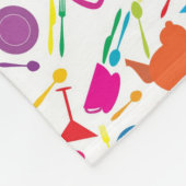 Muster mit farbigem Küchen-Material Fleecedecke (Ecke)