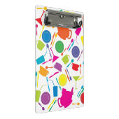 Muster mit farbigem Küchen-Material Mini Klemmbrett (Schrägansicht)