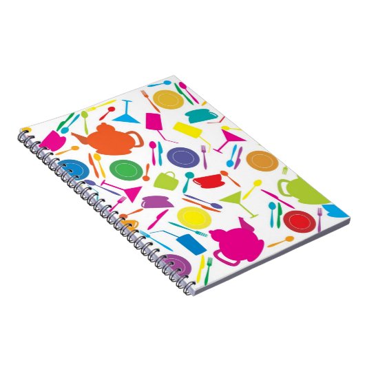 Muster mit farbigem Küchen-Material Notizblock (Rechte Seite)