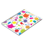 Muster mit farbigem Küchen-Material Notizblock (Linke Seite)