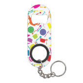 Muster mit farbigem Küchen-Material Schlüsselanhängerflaschenöffner (Rückseite)