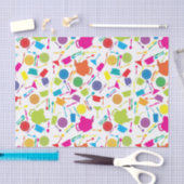 Muster mit farbigem Küchen-Material Seidenpapier (Handwerk)