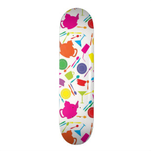 Muster mit farbigem Küchen-Material Skateboard