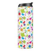 Muster mit farbigem Küchen-Material Thermosbecher (Nach links gedreht)