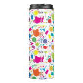 Muster mit farbigem Küchen-Material Thermosbecher (Rückseite)