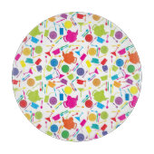 Muster mit farbigem Küchentuch Schneidebrett (Vorderseite)