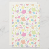 Muster mit farbigen Küchenelementen Briefpapier (Vorne/Hinten)