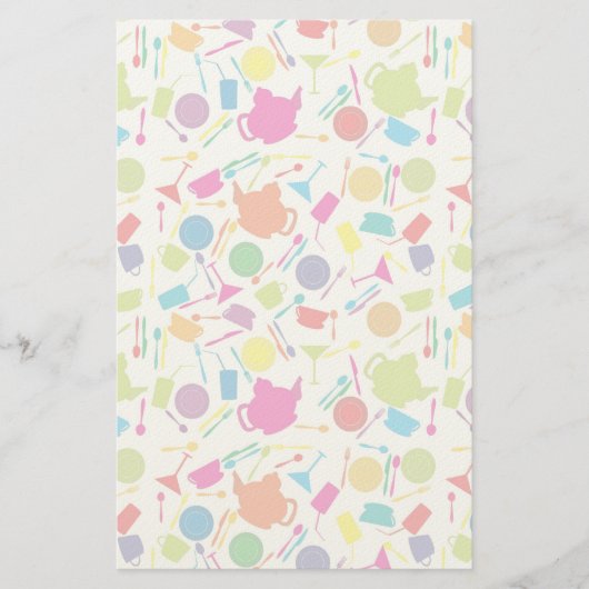 Muster mit farbigen Küchenelementen Briefpapier (Vorderseite)