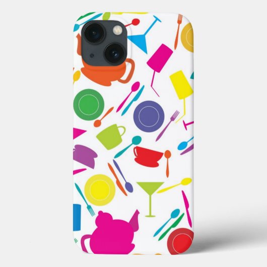 Muster mit farbigen Küchenelementen Case-Mate iPhone Hülle (Rückseite)