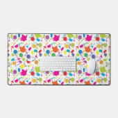 Muster mit farbigen Küchenelementen Schreibtischunterlage (Tastatur & Maus)