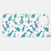 Muster mit Fisch und Starfish Case-Mate iPhone Hülle (Rückseite (Horizontal))