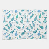 Muster mit Fisch und Starfish Geschirrtuch (Horizontal)