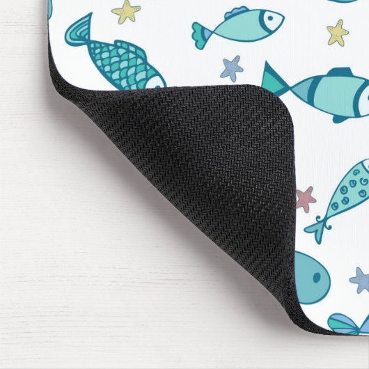 Muster mit Fisch und Starfish Mousepad (Ecke)
