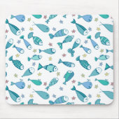 Muster mit Fisch und Starfish Mousepad (Vorne)