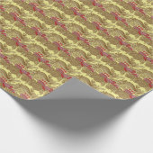 Muster mit Fisch und Wellengang Geschenkpapier (Ecke)