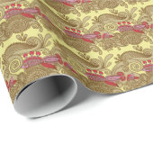 Muster mit Fisch und Wellengang Geschenkpapier (Rolleneckpunkt)