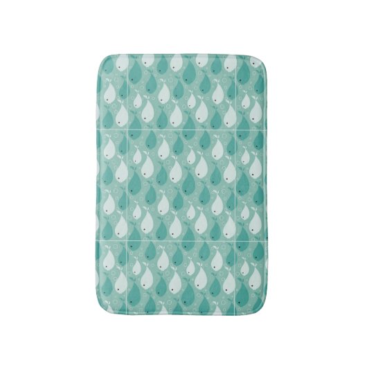 Muster mit Fischen Badematte (Vorderseite Vertikal)