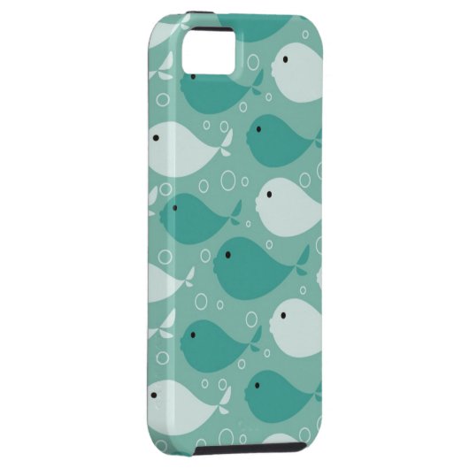 Muster mit Fischen Case-Mate iPhone Hülle (Rückseite/rechts)