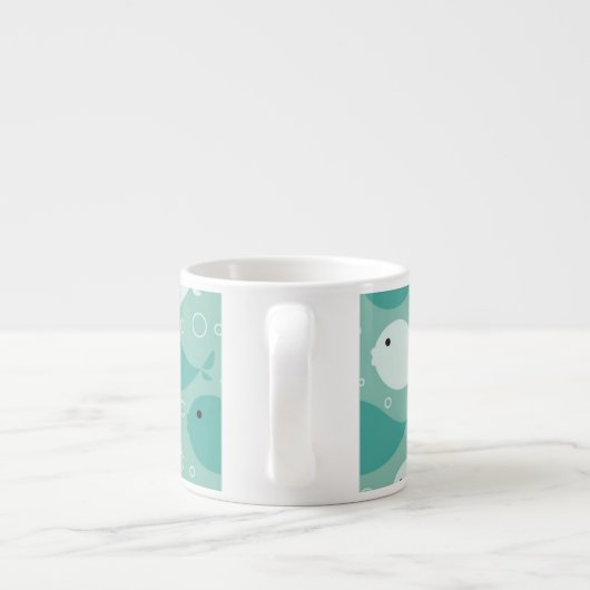 Muster mit Fischen Espressotasse (Rückseite)