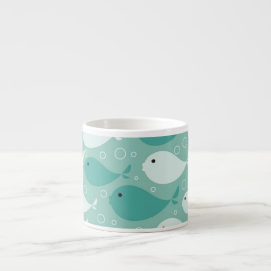 Muster mit Fischen Espressotasse (Vorderseite)