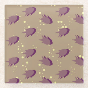 Muster mit Fischen Glasuntersetzer