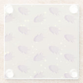 Muster mit Fischen Glasuntersetzer (Rückseite)