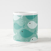 Muster mit Fischen Jumbo-Tasse (Vorderseite)