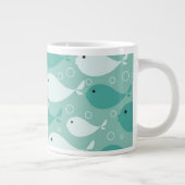 Muster mit Fischen Jumbo-Tasse (Rechts)