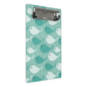 Muster mit Fischen Mini Klemmbrett (Schrägansicht)