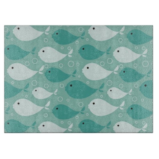 Muster mit Fischen Schneidebrett (Vorderseite)