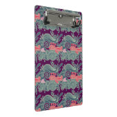 Muster mit Fischen und lila Welle Mini Klemmbrett (Schrägansicht)