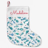 Muster mit Fischen und Starfish | addieren Ihren Kleiner Weihnachtsstrumpf (Vorderseite)