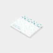 Muster mit Fischen und Starfish | addieren Ihren Post-it Klebezettel (angewinkelt)