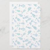 Muster mit Fischen und Starfish Briefpapier (Vorne/Hinten)