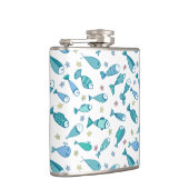 Muster mit Fischen und Starfish Flachmann (Rechts)