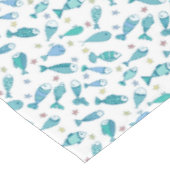 Muster mit Fischen und Starfish Tischdecke (Schrägansicht)