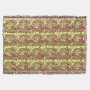 Muster mit Fischen und Welle Decke