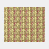 Muster mit Fischen und Welle Fleecedecke (Vorderseite (Horizontal))