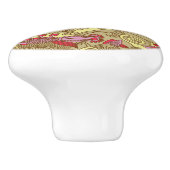 Muster mit Fischen und Welle Keramikknauf (Seitenansicht)