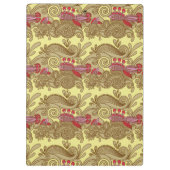 Muster mit Fischen und Welle Klemmbrett (Rückseite)