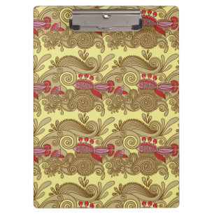 Muster mit Fischen und Welle Klemmbrett