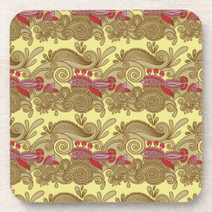 Muster mit Fischen und Welle Untersetzer