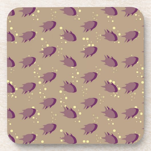 Muster mit Fischen Untersetzer (Vorderseite)
