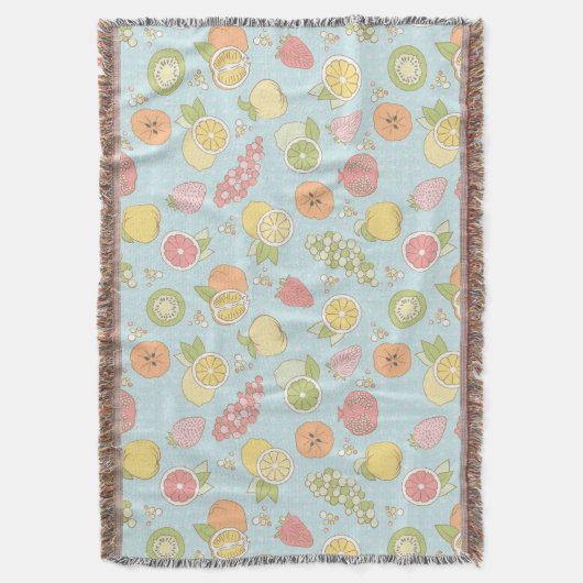 Muster mit Früchten und Beeren Decke (Vorderseite Vertikal)