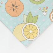 Muster mit Früchten und Beeren Fleecedecke (Ecke)